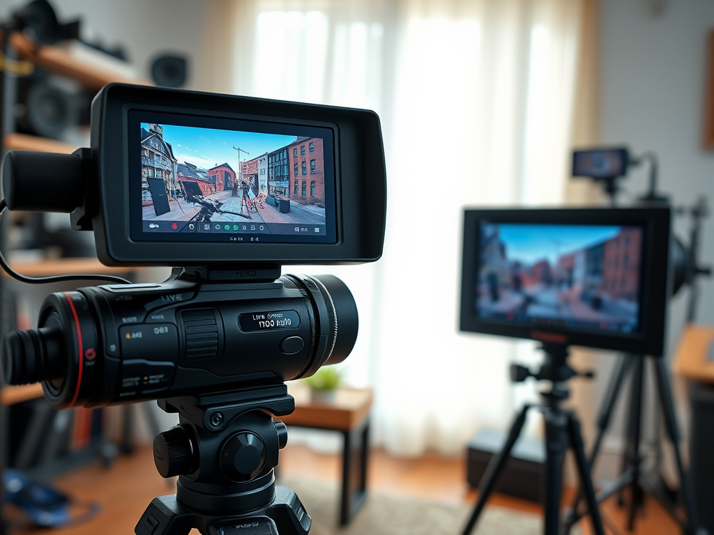 how to do live playback on a camcorder