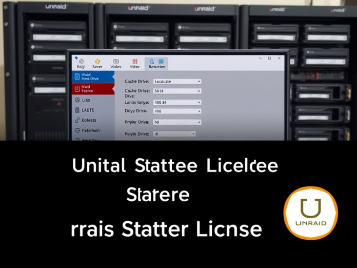 unraid does the starter license include cache drives