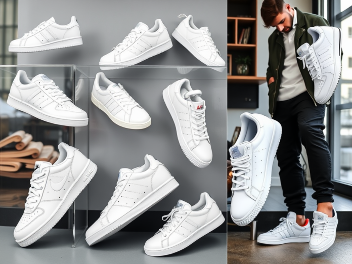 men's white sneakers