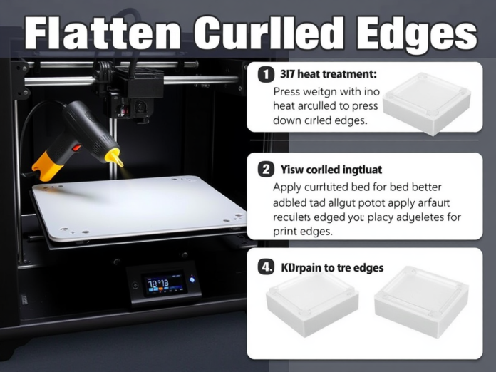 3d printing pla flatten curled edges